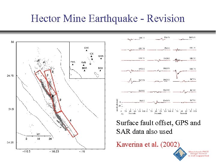 Hector Mine Earthquake - Revision Surface fault offset, GPS and SAR data also used