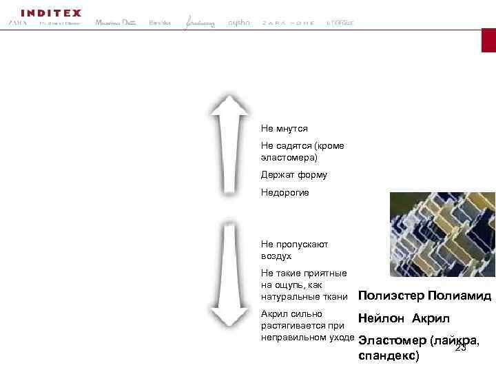 Не мнутся Не садятся (кроме эластомера) Держат форму Недорогие Не пропускают воздух Не такие