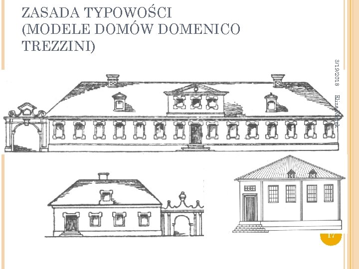 ZASADA TYPOWOŚCI (MODELE DOMÓW DOMENICO TREZZINI) 3/19/2018 Eliza Małek 17 