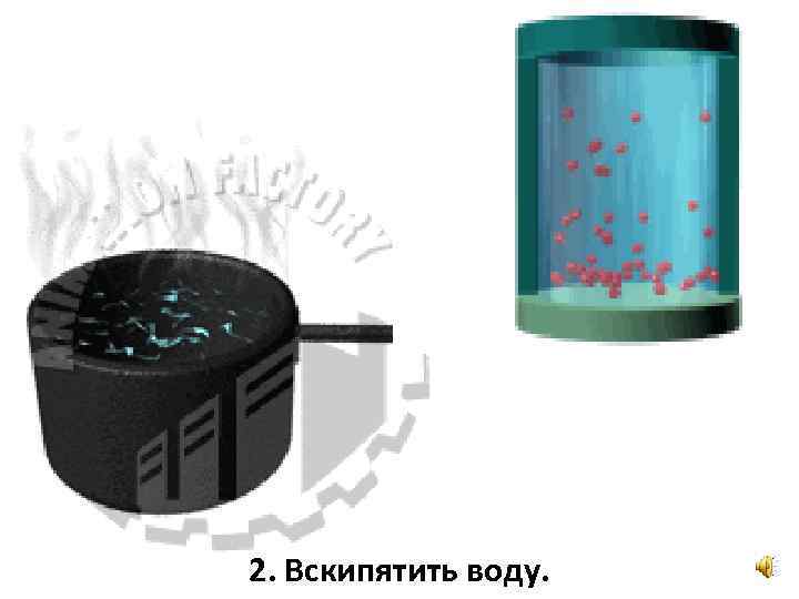 2. Вскипятить воду. 