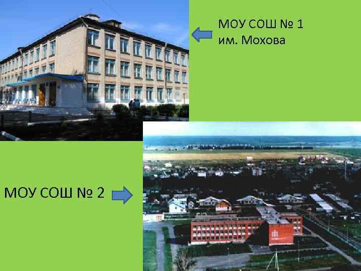 МОУ СОШ № 1 им. Мохова МОУ СОШ № 2 