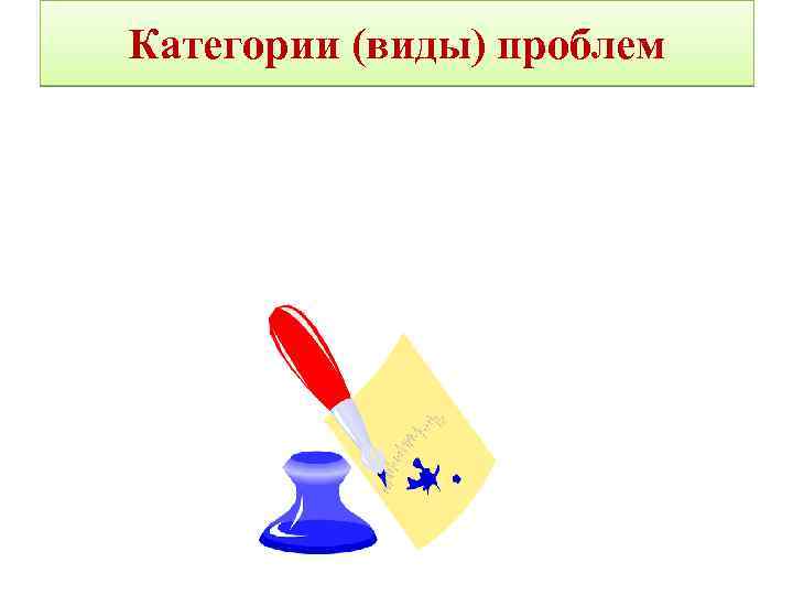 Категории (виды) проблем 