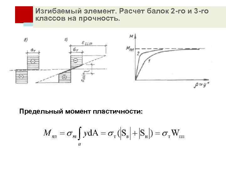 Изгибаемый элемент. Расчет балок 2 -го и 3 -го классов на прочность. ОСНОВЫ РАСЧЕТА