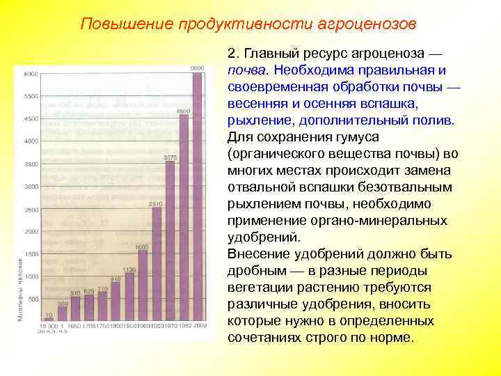 Повышение продуктивности агроценозов 2. Главный ресурс агроценоза — почва. Необходима правильная и своевременная обработки