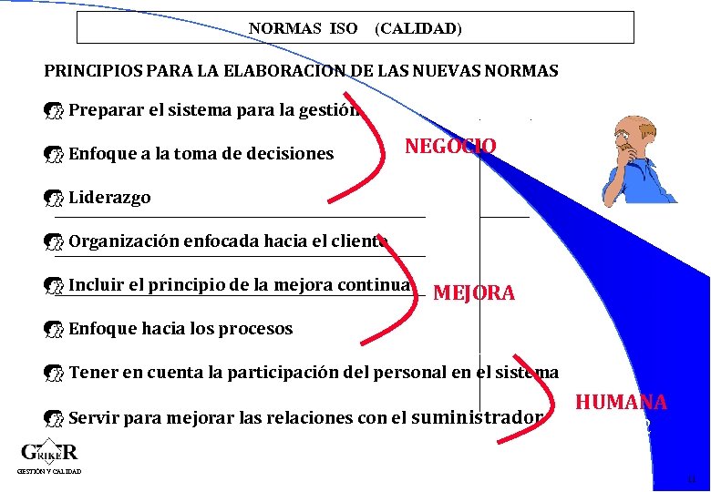 NORMAS ISO (CALIDAD) PRINCIPIOS PARA LA ELABORACION DE LAS NUEVAS NORMAS E Preparar el