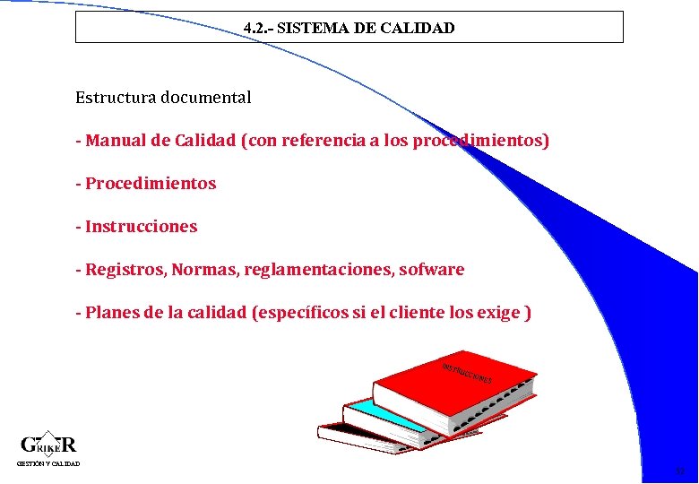 4. 2. - SISTEMA DE CALIDAD Estructura documental - Manual de Calidad (con referencia