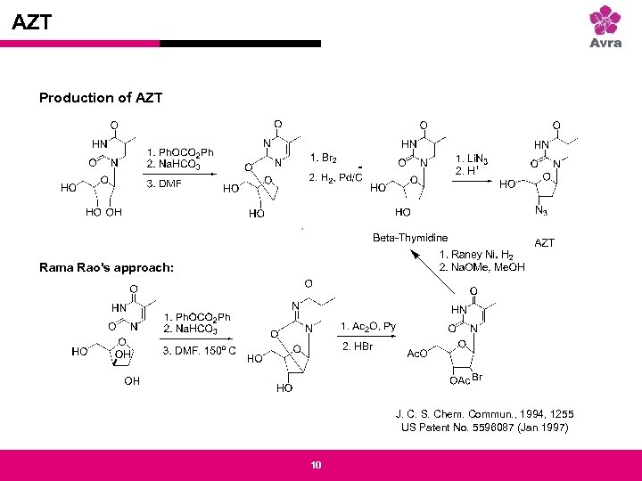 Strictly private and confidential AZT Production of AZT Rama Rao's approach: J. C. S.