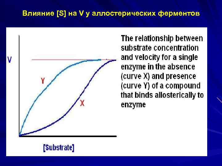 Влияние [S] на V у аллостерических ферментов 