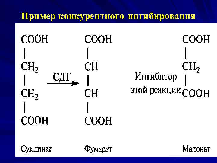 Пример конкурентного ингибирования 