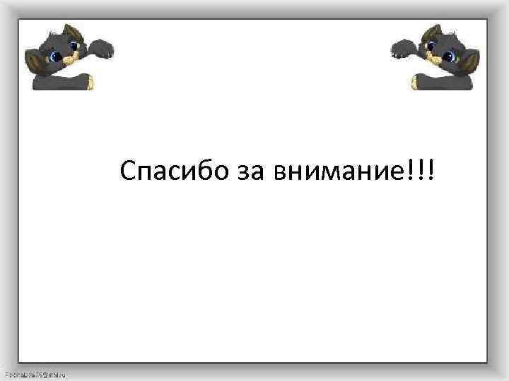 Спасибо за внимание!!! 