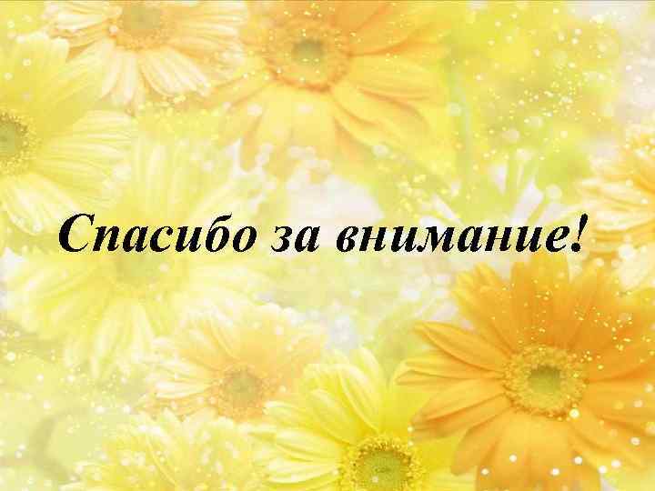 Спасибо за внимание! 