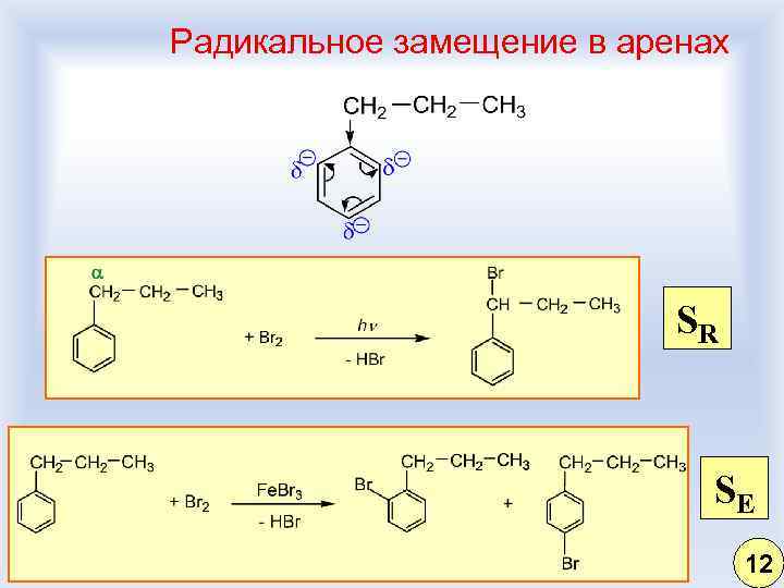 Радикальное замещение в аренах SR SE 12 