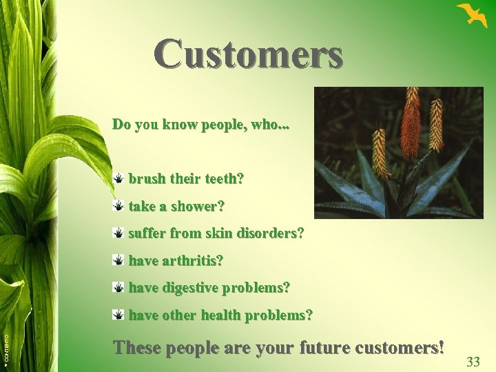 Customers Do you know people, who. . . brush their teeth? take a shower?