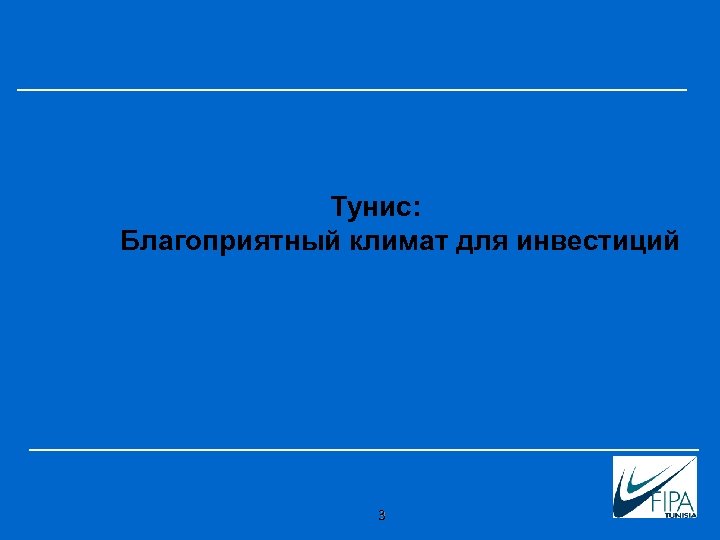 Тунис: Благоприятный климат для инвестиций 3 3 
