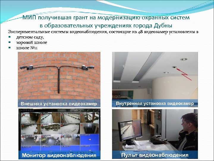 МИП получившая грант на модернизацию охранных систем в образовательных учреждениях города Дубны Экспериментальные системы