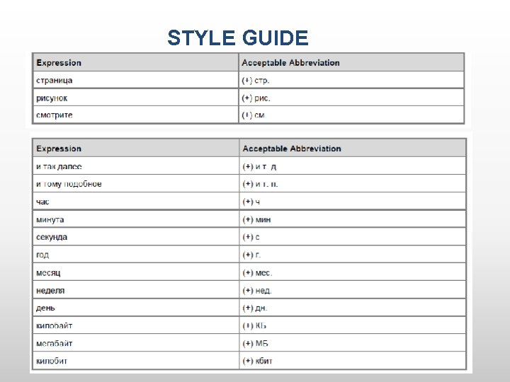 STYLE GUIDE 