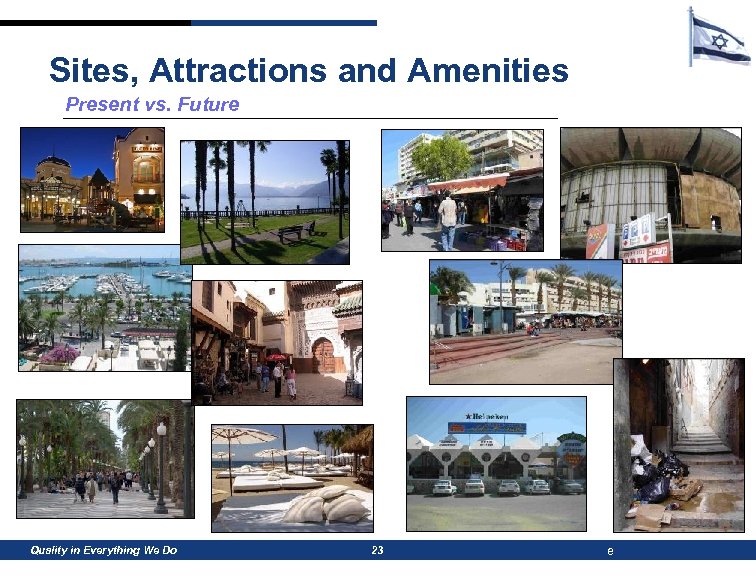 Sites, Attractions and Amenities Present vs. Future Quality in Everything We Do 23 e