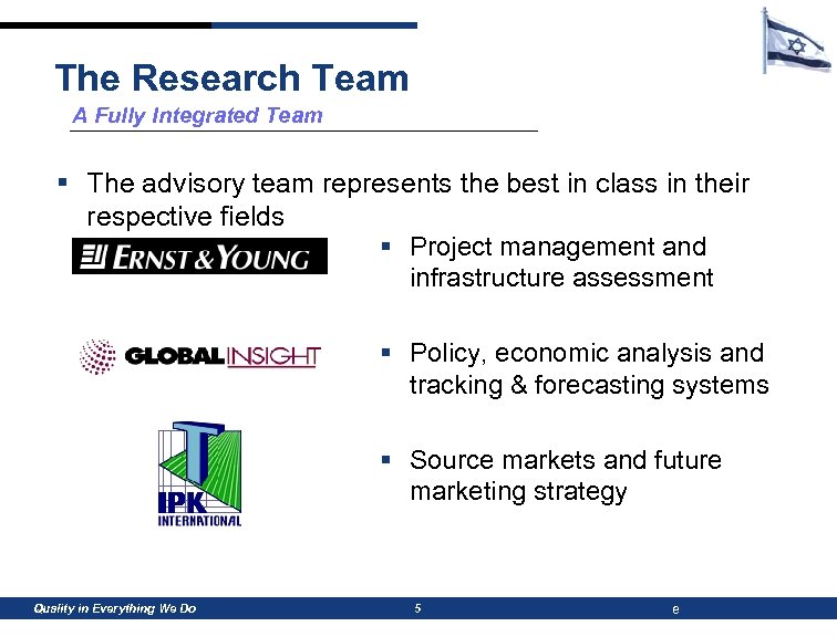 The Research Team A Fully Integrated Team § The advisory team represents the best