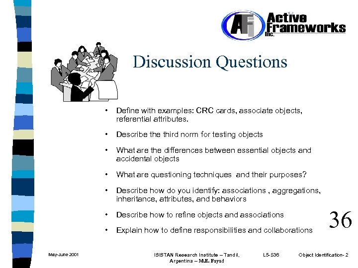 Discussion Questions • • Describe third norm for testing objects • What are the