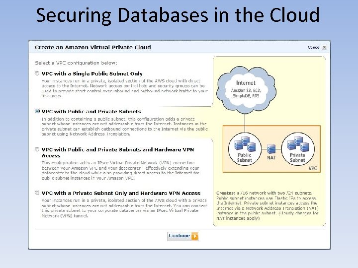 Securing Databases in the Cloud 