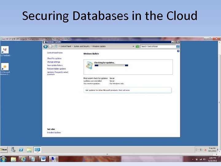 Securing Databases in the Cloud 