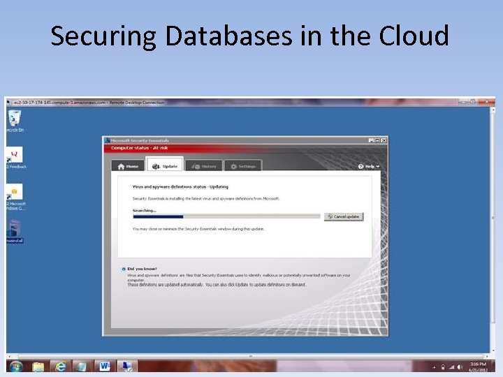 Securing Databases in the Cloud 