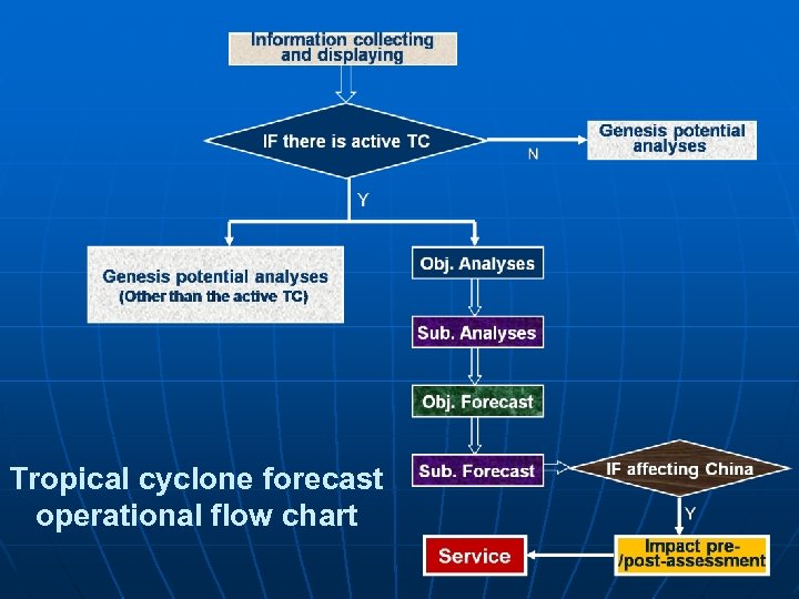 Tropical cyclone forecast operational flow chart 