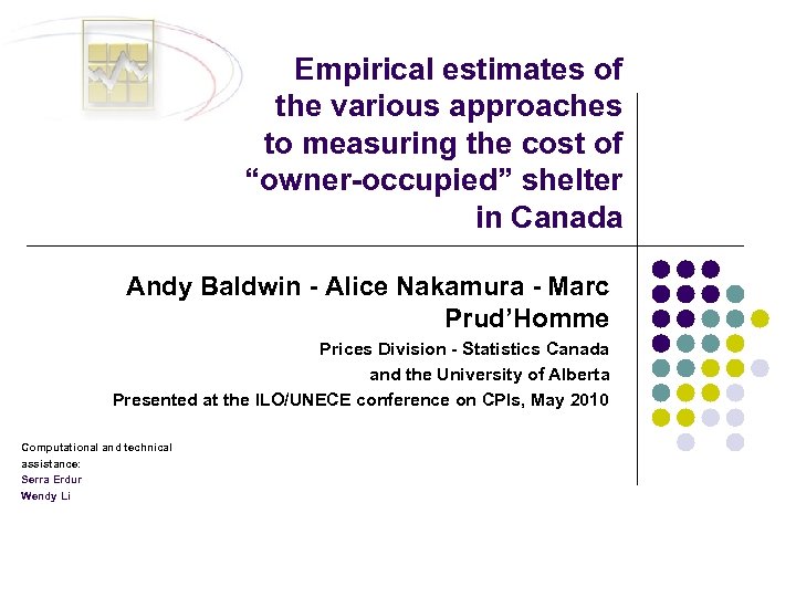 Empirical estimates of the various approaches to measuring the cost of “owner-occupied” shelter in