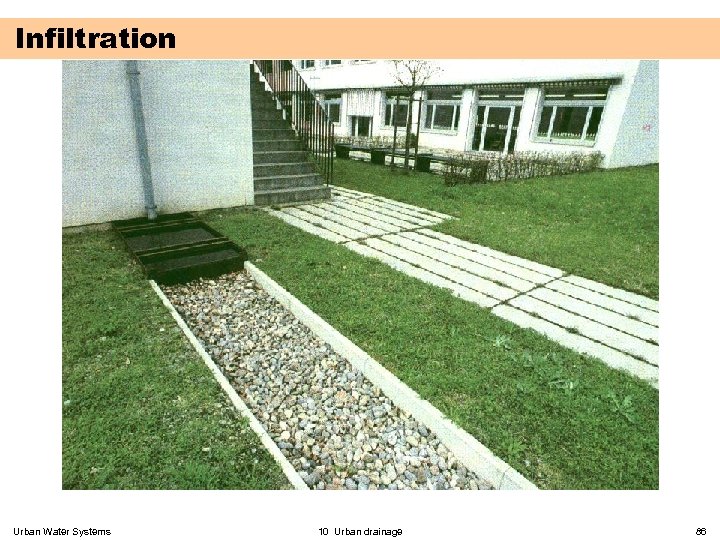 Infiltration Urban Water Systems 10 Urban drainage 86 