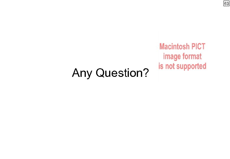 63 Any Question? 