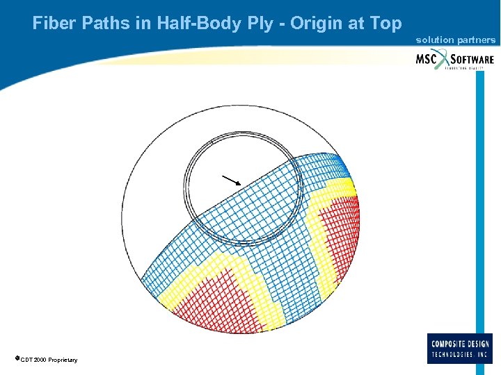 Fiber Paths in Half-Body Ply - Origin at Top solution partners CDT 2000 Proprietary
