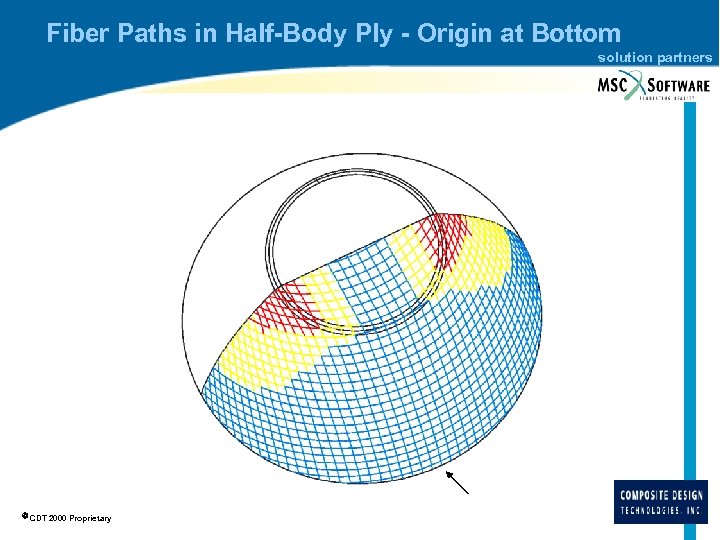 Fiber Paths in Half-Body Ply - Origin at Bottom solution partners CDT 2000 Proprietary