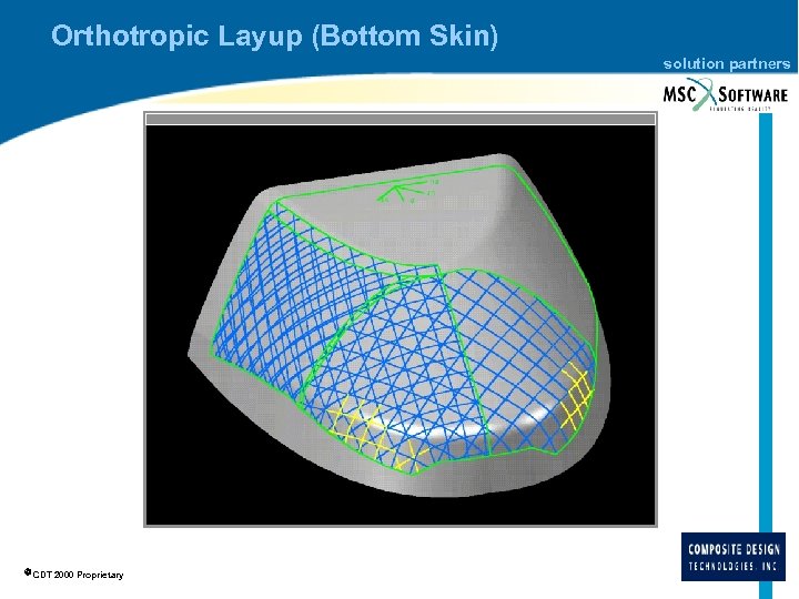 Orthotropic Layup (Bottom Skin) solution partners CDT 2000 Proprietary 