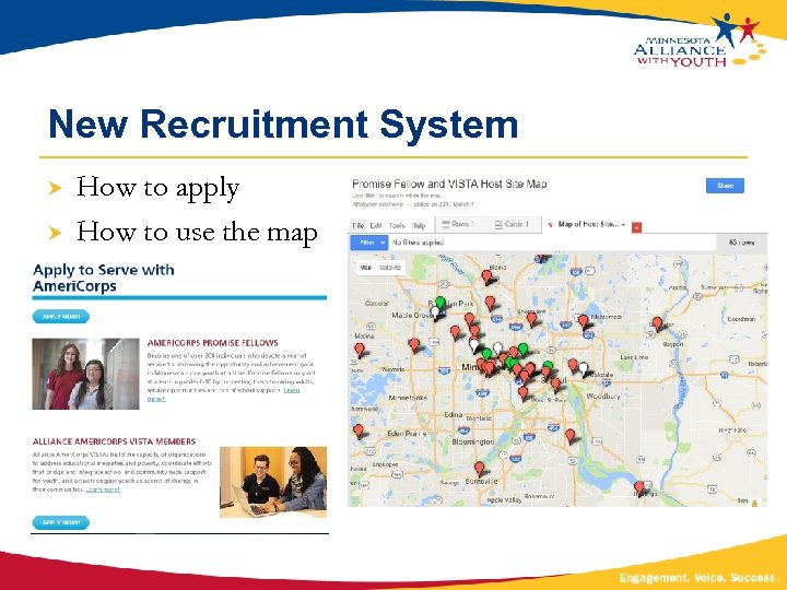 New Recruitment System How to apply How to use the map 