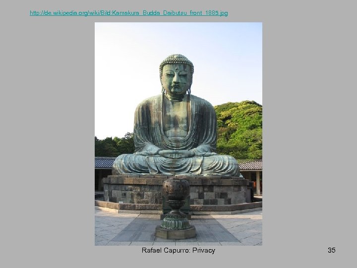 http: //de. wikipedia. org/wiki/Bild: Kamakura_Budda_Daibutsu_front_1885. jpg Rafael Capurro: Privacy 35 