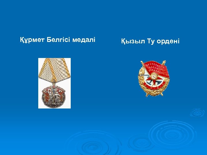 Құрмет Белгісі медалі Қызыл Ту ордені 