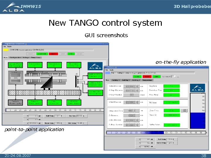IMMW 15 3 D Hall probe ben New TANGO control system GUI screenshots on-the-fly