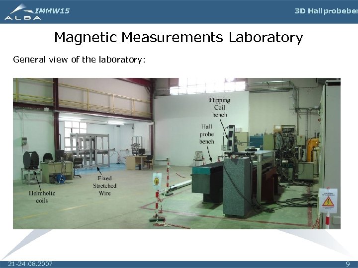 IMMW 15 3 D Hall probe ben Magnetic Measurements Laboratory General view of the