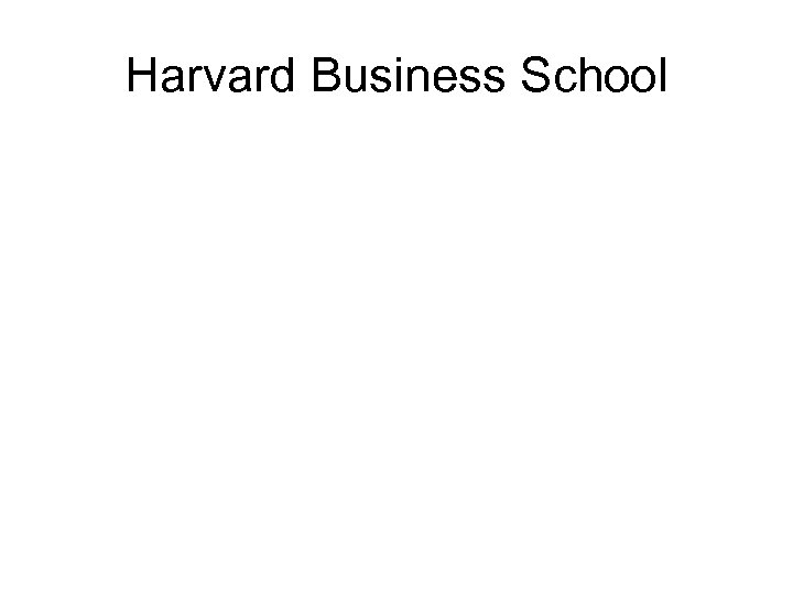 Harvard Business School 