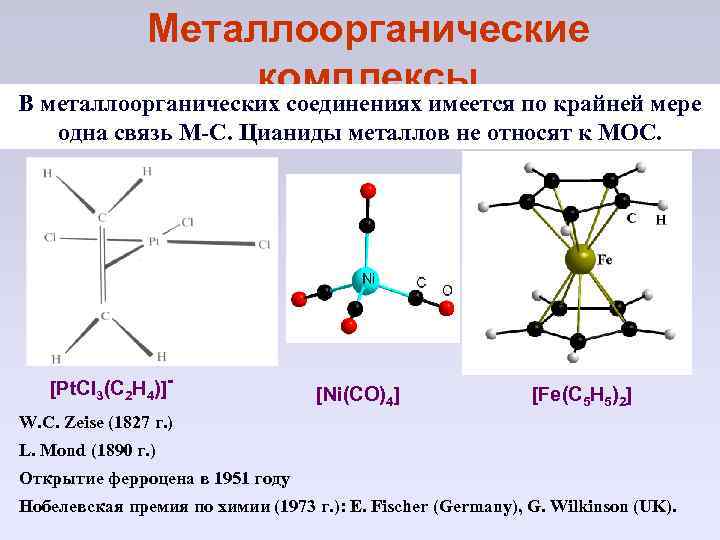 Координационные формулы комплексных соединений