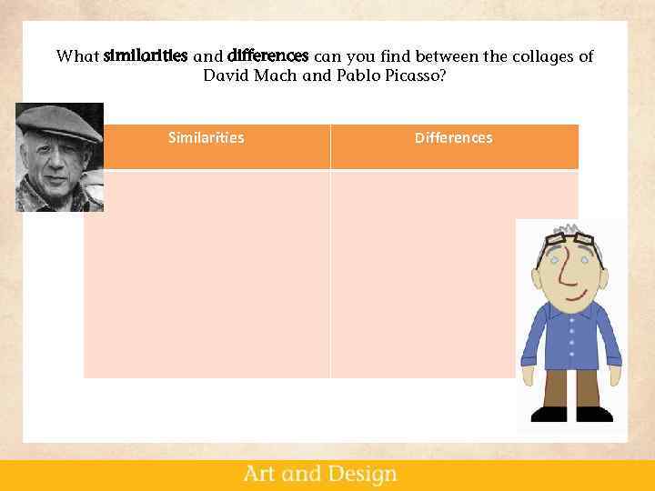 What similarities and differences can you find between the collages of David Mach and