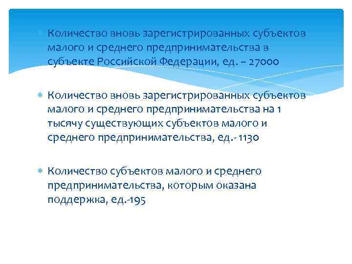  Количество вновь зарегистрированных субъектов малого и среднего предпринимательства в субъекте Российской Федерации, ед.