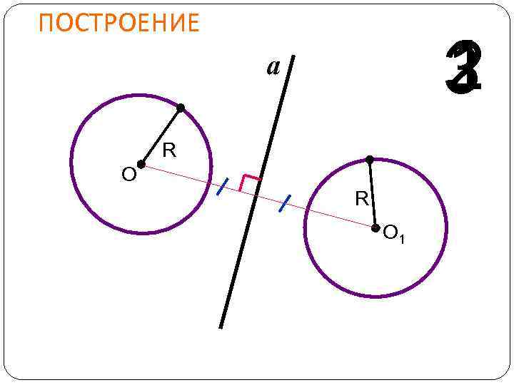 ПОСТРОЕНИЕ 2 1 3 a R О 1 