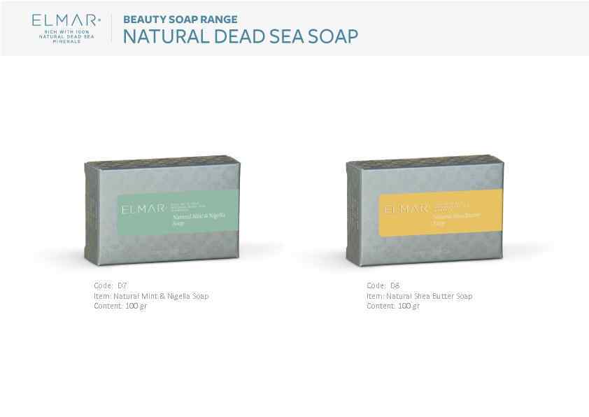 Code: D 7 Item: Natural Mint & Nigella Soap Content: 100 gr Code: D