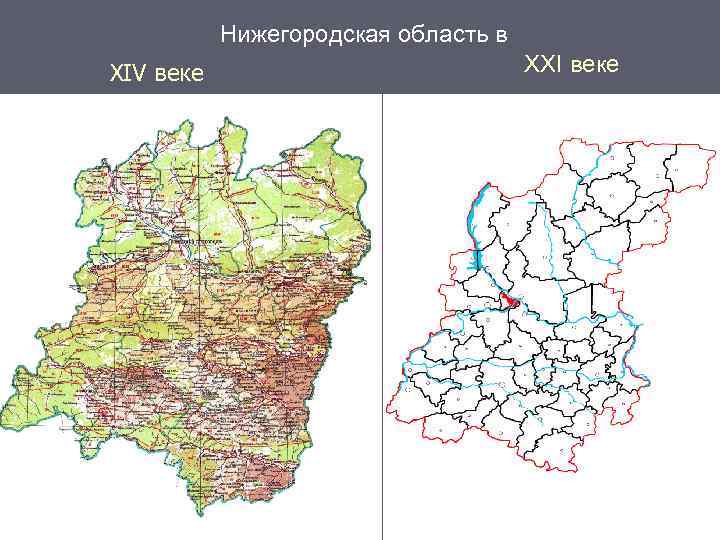 Карта нижнегородской обл