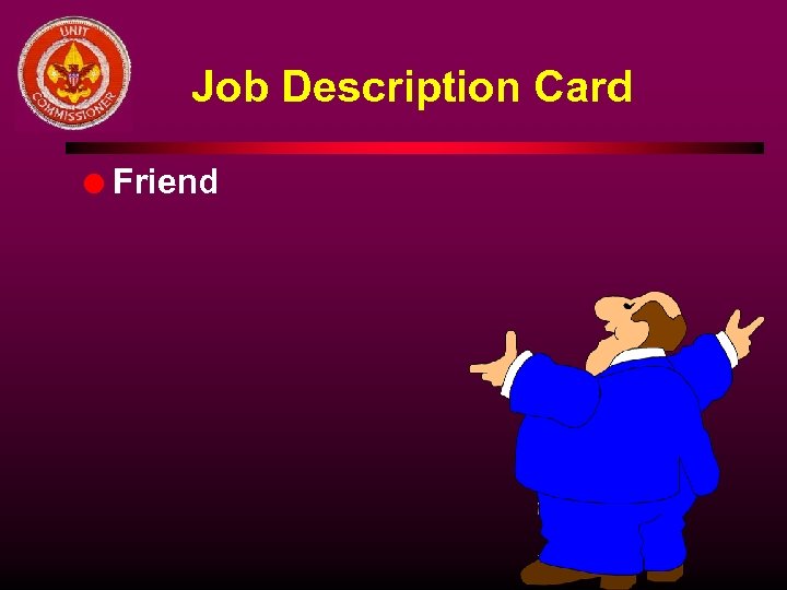 Job Description Card l Friend 