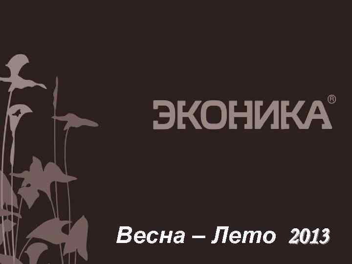 Весна – Лето 2013 