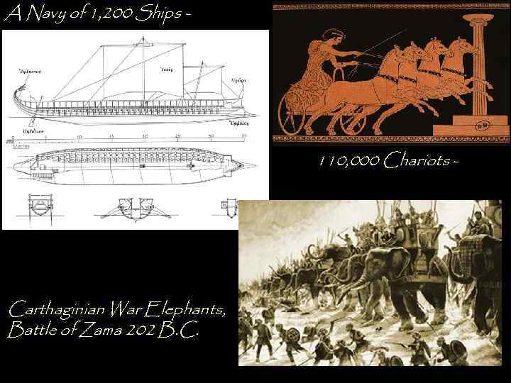 A Navy of 1, 200 Ships - 110, 000 Chariots - Carthaginian War Elephants,