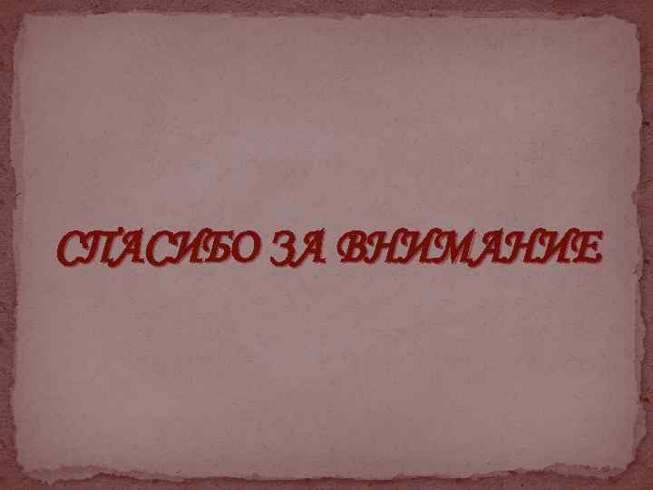 СПАСИБО ЗА ВНИМАНИЕ 