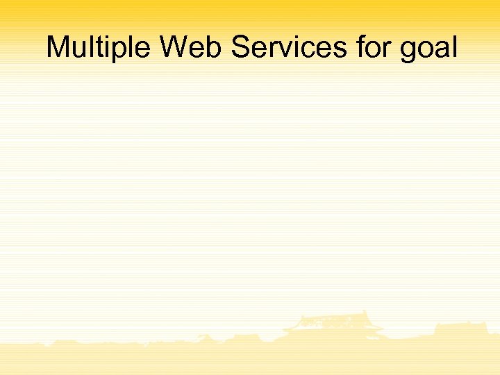 Multiple Web Services for goal 